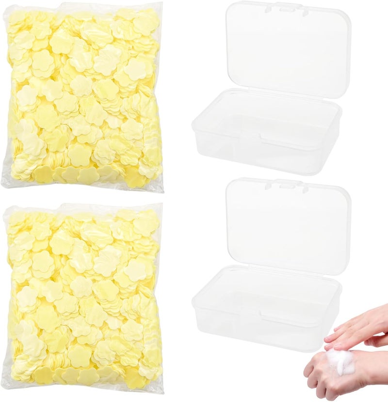 Capiant Portable Disposable Paper Soap, Scented Mini Fresh Petal Hand Wash Sheets, Scented Mini Soap Sheets - Image 1